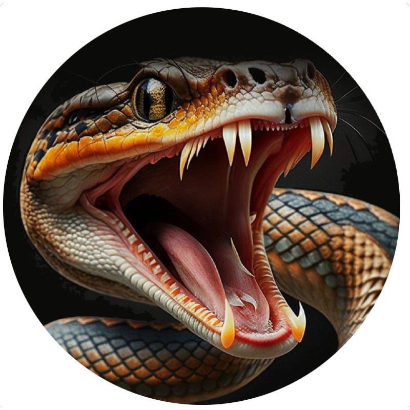 Sticker Serpent rétro réfléchissant