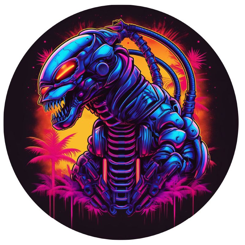 Sticker Scorpion Alien rétro réfléchissant