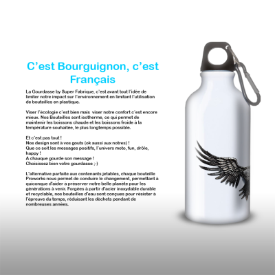 Gourde Alu et Thermos Ailes Mythologiques (nervermore)
