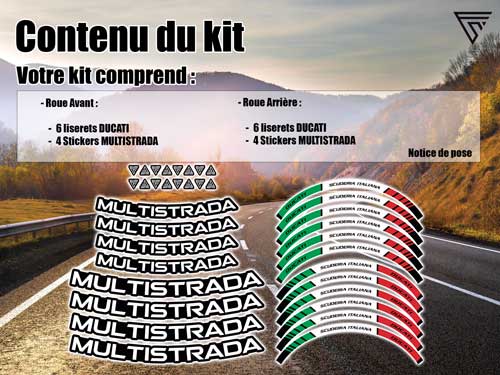 Pack deco stickers Ducati MultiStrada