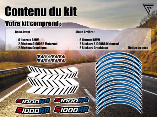 Kit déco jantes moto
