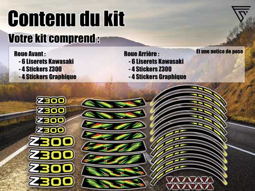 kit autocollants Kawasaki Z300