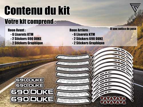 Pack deco jantes moto KTM 690 Duke