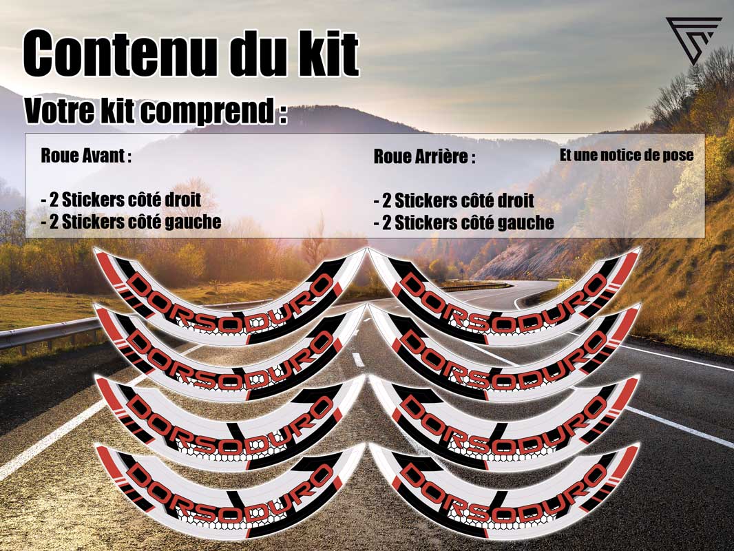 Kit planche stickers autocollants dorsoduro moto