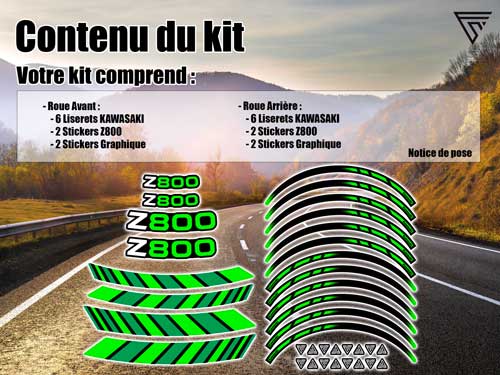 Pack décalcomanie Kawasaki Z800