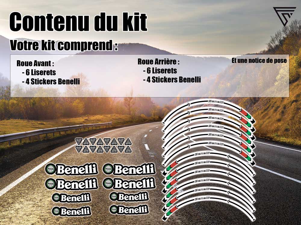 planche stickers jantes moto Benelli