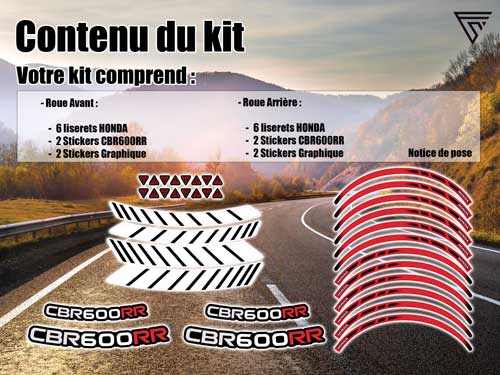 Pack déco jantes moto Honda CBR600RR