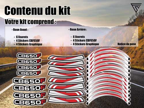 kit deco jantes moto Honda CB650F