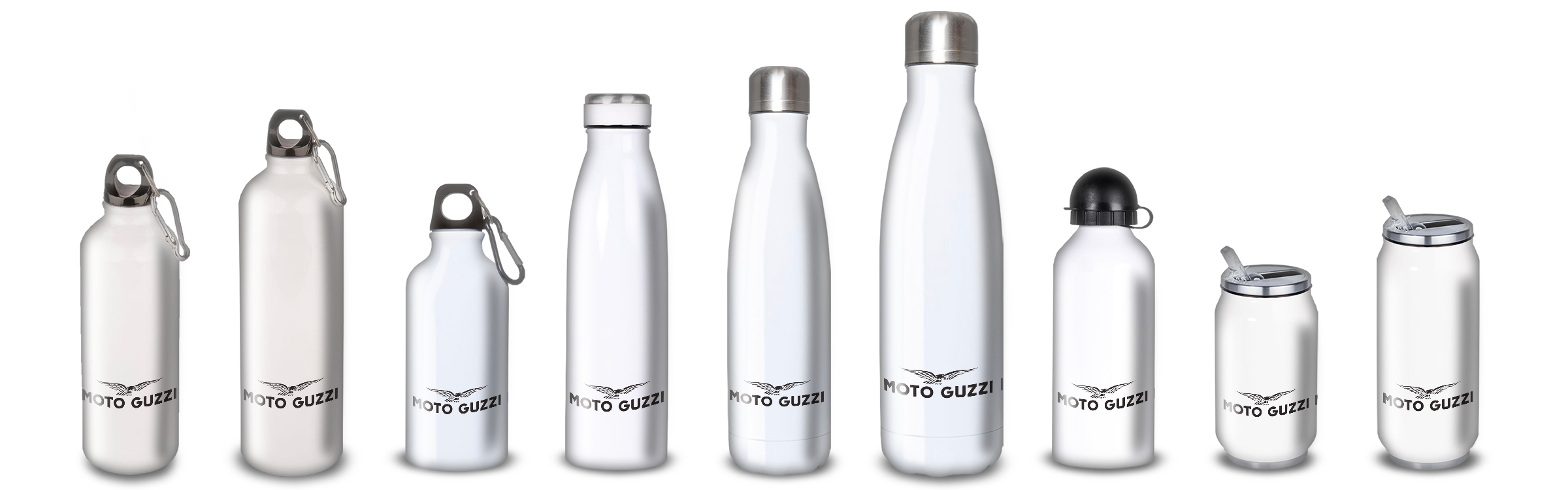 Modèles de gourde aluminium et bouteille thermos inox guzzi