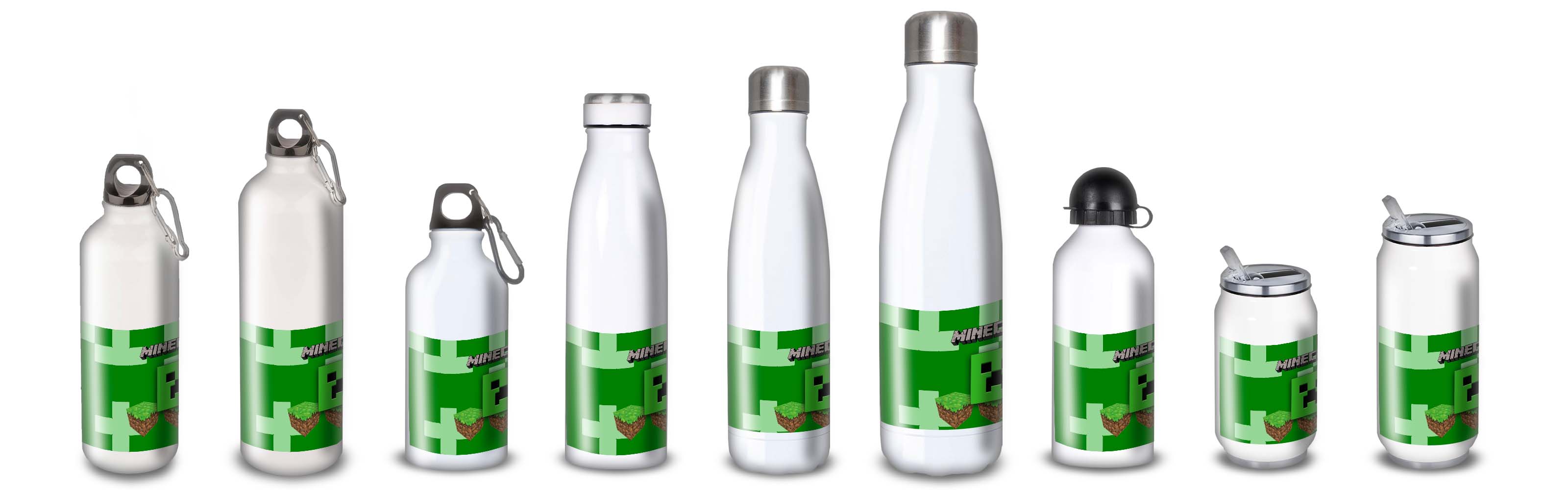 Gourde Alu et Thermos Minecraft Logo landscape