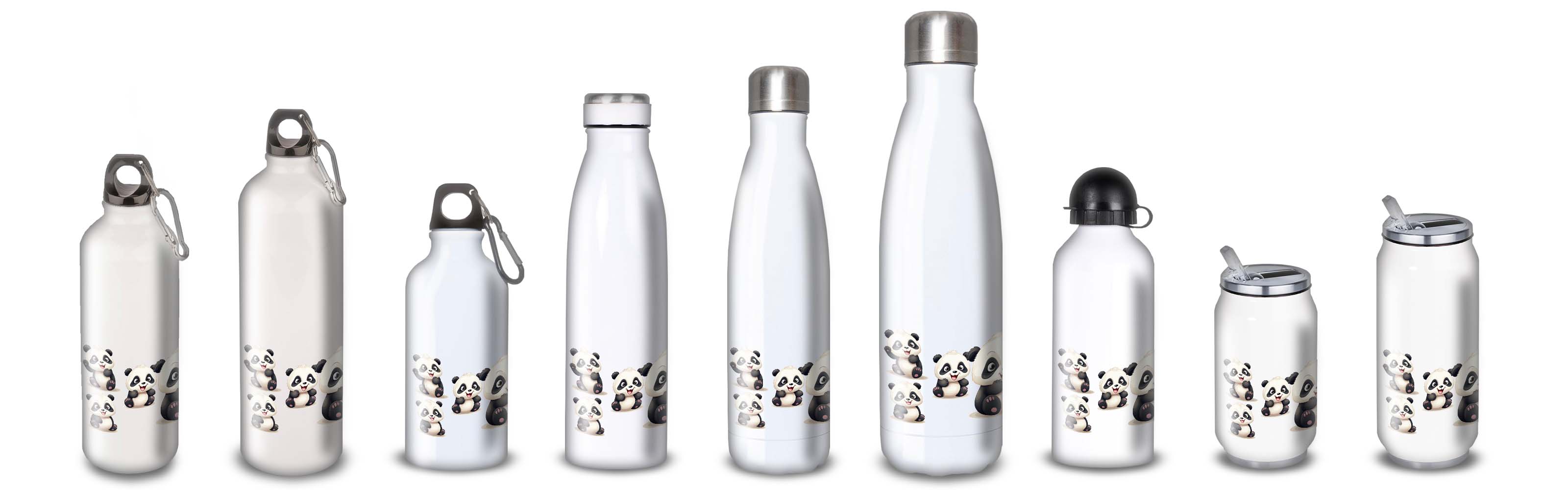 Gourde Alu et Thermos Pandas Fun