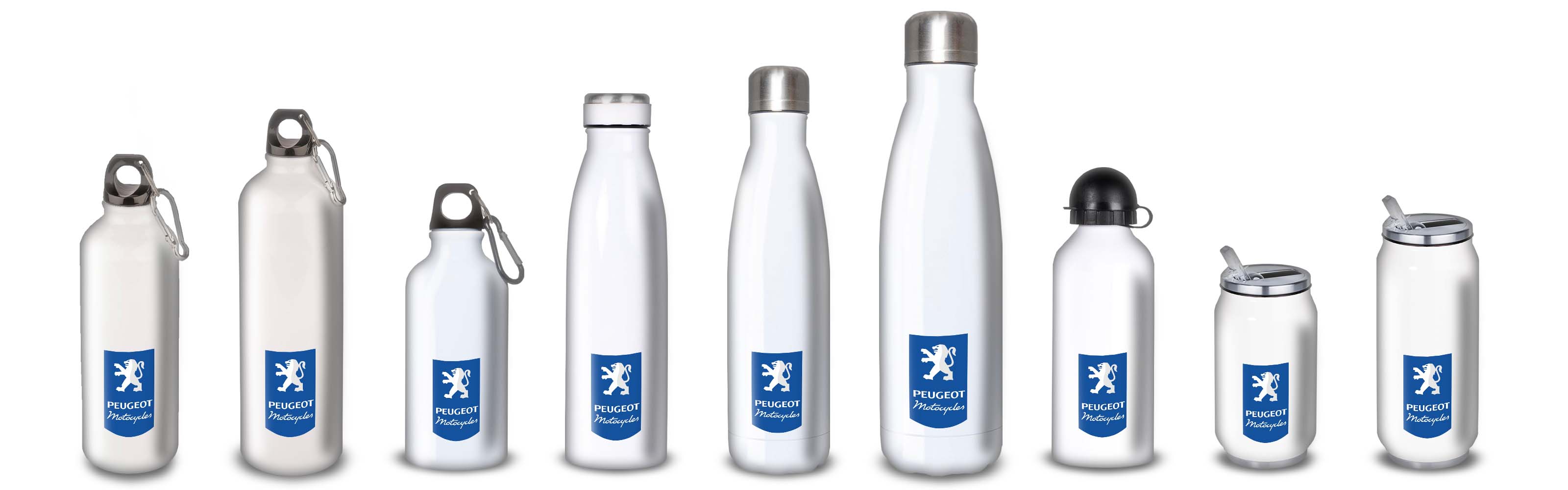 Gourde Alu et Thermos Peugeot Logo Motocycle