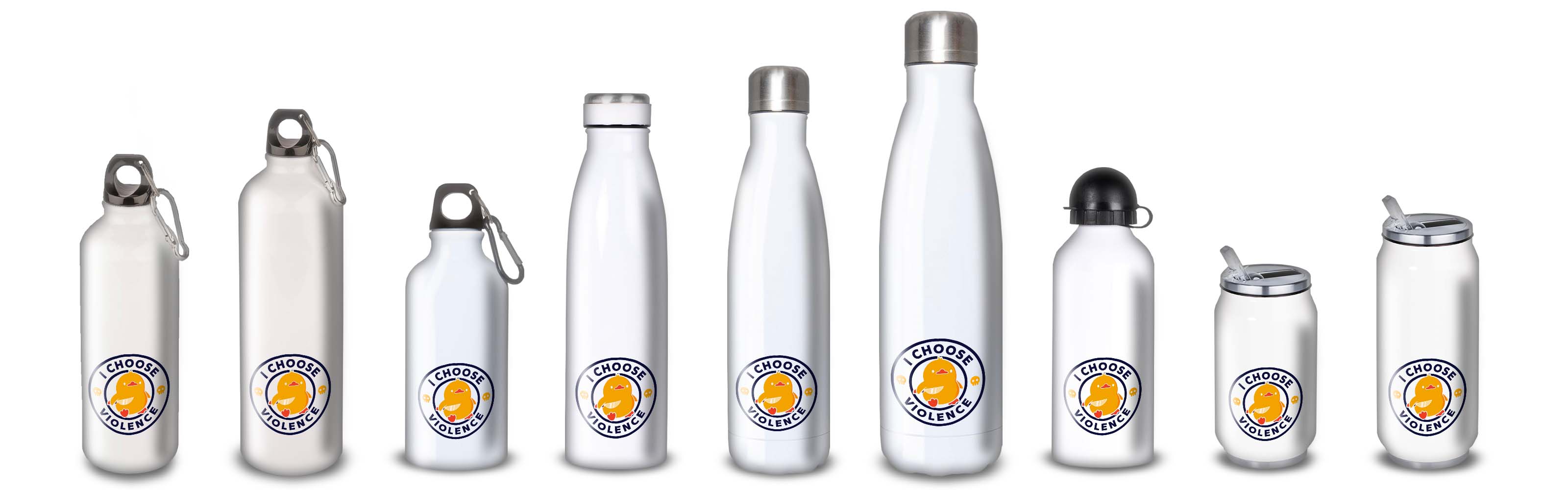 Gourde Alu et Thermos Duck - I choose violence