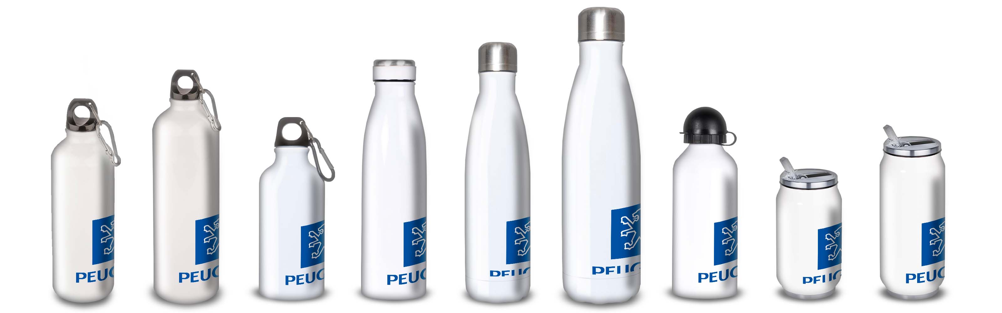 Gourde Alu et Thermos Peugeot Logo 1980
