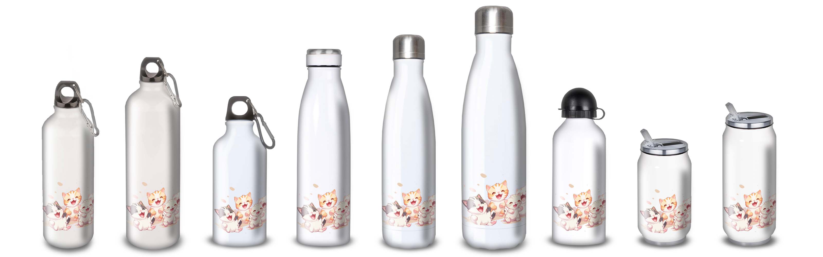 Gourde Alu et Thermos Chatons